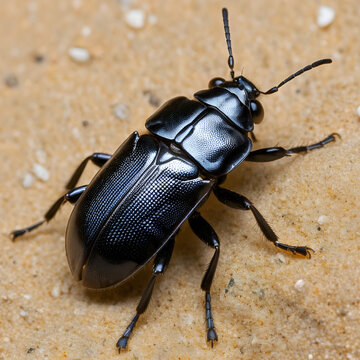 Pimelia bipunctata (Tenebrionidae) - darkling beetle on beach sa
