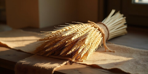 Wheat ears bundle