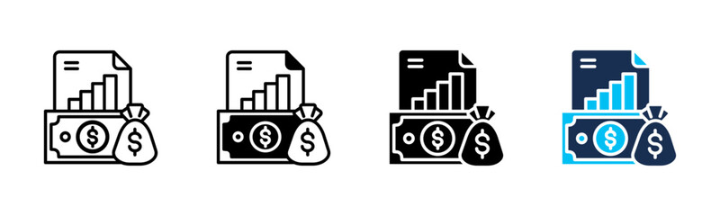 Business Growth icon sheet multiple style collection
