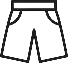 Shorts outline vector illustration on white background