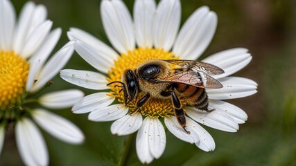 Obraz premium bee on daisy