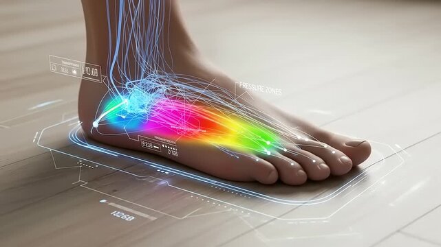 Foot pressure analysis overlay