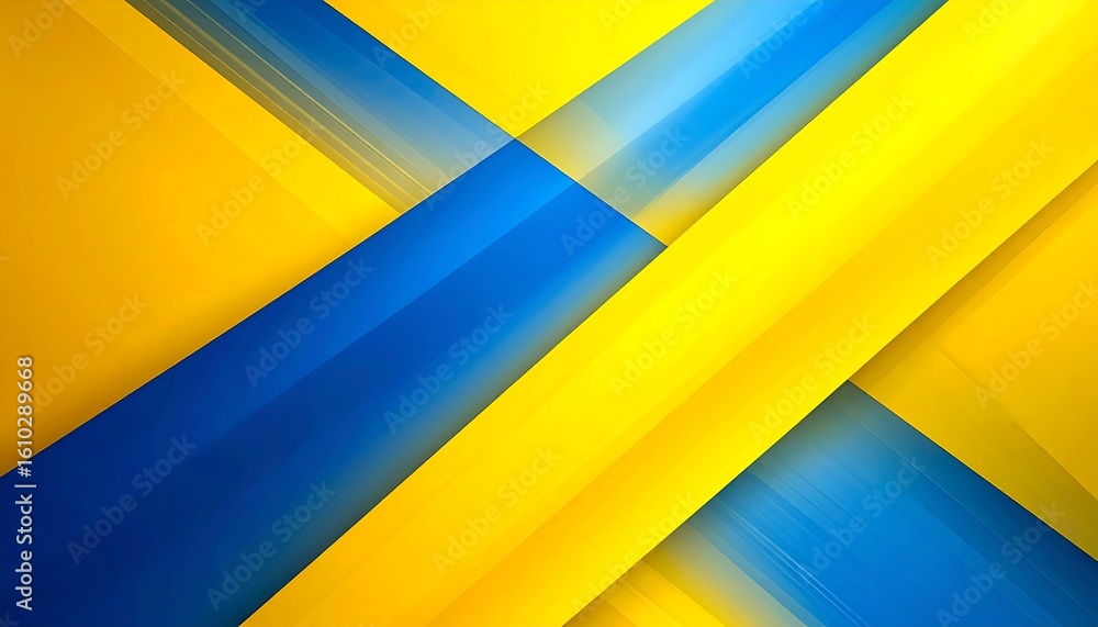 Aufkleber abstract geometric composition featuring dynamic diagonal lines and vibrant color palette