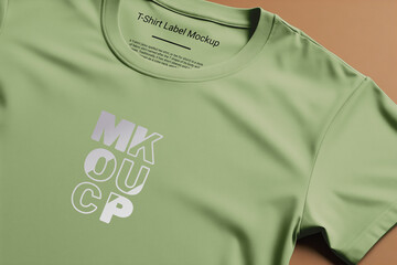 Tshirt With Label Tag Mockup