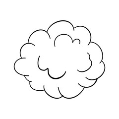 Hand drawn cloud sketch style cloud Simple outline cloud of illustration