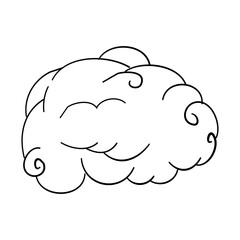 Hand drawn cloud sketch style cloud Ornament elements