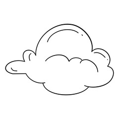 Hand drawn cloud sketch style cloud illustration