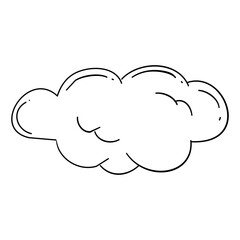 Hand drawn cloud sketch style cloud ornament element
