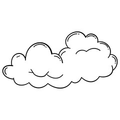 Fototapeta premium Hand drawn cloud sketch style cloud