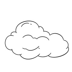 Hand drawn cloud style cloud Simple outline scribble draw. Ornament elements. eps 