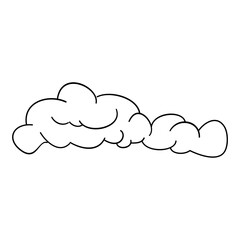 Hand drawn sketch style cloud Simple outline scribble draw