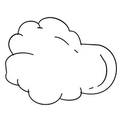 Hand drawn cloud sketch style cloud. sketch icon