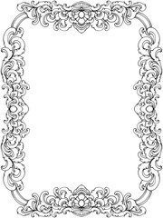 frame with floral ornament