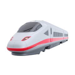Fototapeta premium Modern high speed train isolated on transparent background
