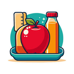 Red Apple – Symbol of School and Health