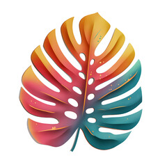 Colorful Tropical Leaf Composition