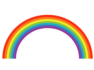 シンプルな虹のイラスト