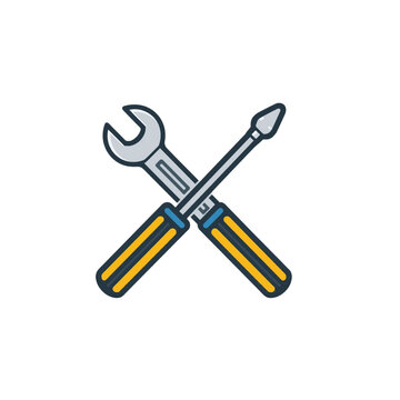 tools icon, settings icon, wrench icon, hammer icon, screwdriver icon, gear icon, toolkit icon, maintenance icon, repair icon, construction icon, fix icon, hardware icon, equipment icon, adjust icon