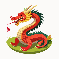 Vibrant chinese dragon illustration embodying luck, strength, and cultural symbolism