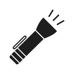 Flashlight icon vector. Torch icon