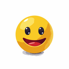 Fototapeta premium Cheerful Yellow Emoji with a Big Smile Expressing Happiness and Positive Emotion