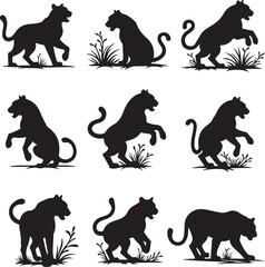 Tiger Vector Clipart – Hand-Drawn Jungle Animal Illustration in Flat Design

