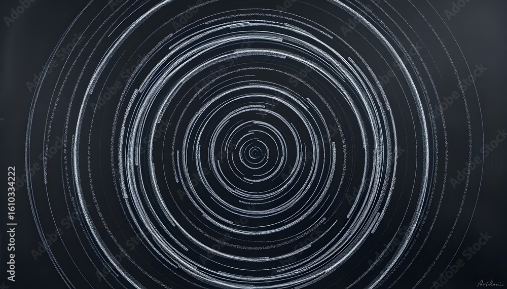 Poster dynamic circular patterns abstract art digital design modern aerial view visual rhythm