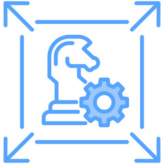 Scaling Strategy Blue Icon