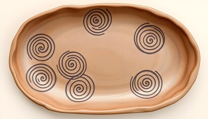 Elegant spiral plate design art gallery decorative art indoor aesthetic appeal