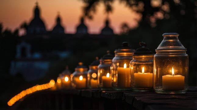 Candlelit Pilgrimage Path to Caacup&eacute; Basilica in Paraguay
