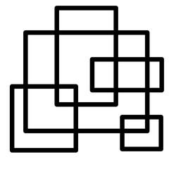 abstract vector black frame