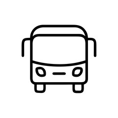 Fototapeta premium Bus icon representing public transportation and travel convenience in a minimalistic design