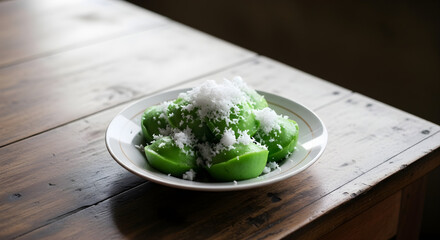 Kue Bugis Mandi: Traditional Indonesian Dessert with Coconut and Pandan