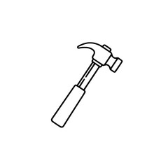 Classic Hammer Illustration for Construction, Repair, and Carpentry Tasks