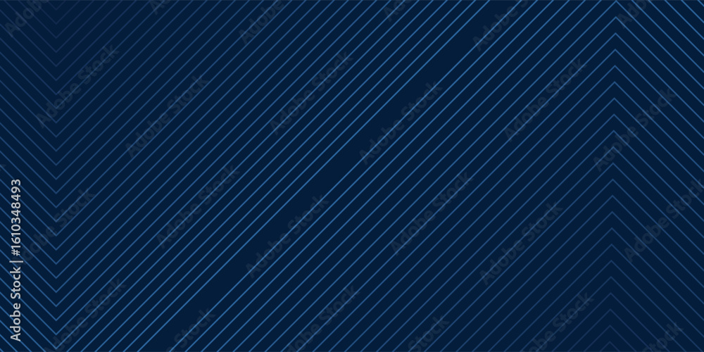 Poster dark abstract background with diagonal blue lines, creating a sleek and modern striped pattern suita
