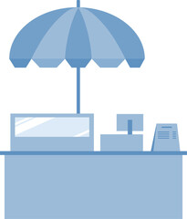 hand drawn outdoor market illustration vendor