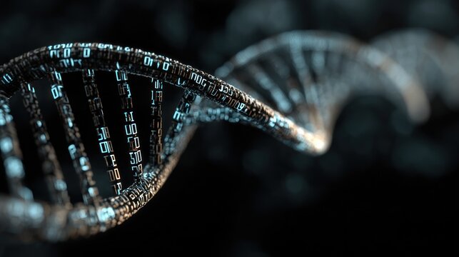 DNA helix, digital code