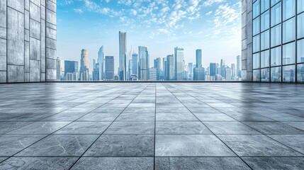 Fototapeta premium Modern cityscape with skyline view