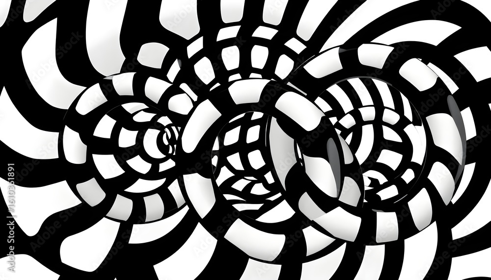 Poster dynamic optical illusion art abstract space digital design vibrant environment unique perspective