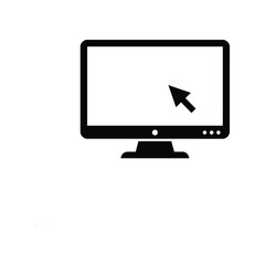 Computer Monitor Cursor Icon: Digital Display, Online Interface, and Web Interaction