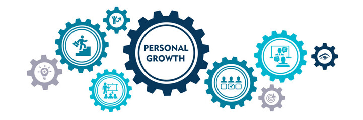 Personal growth and development vector illustration concept
