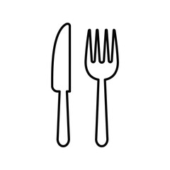 Cutlery Set Vector Icon, Restaurant Utensils, Dining Meal Graphic