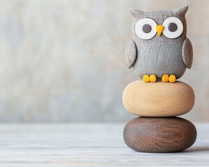 Wooden stacking owls with a creative balance challenge and a cozy natural texture