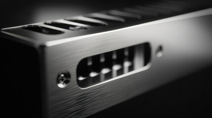 Fototapeta premium Close-up of metallic device