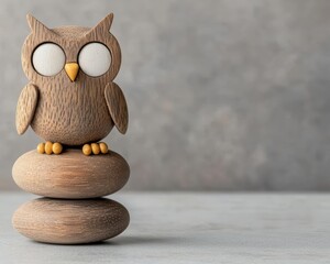 Wooden stacking owls with a creative balance challenge and a cozy natural texture