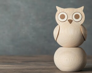 Wooden stacking owls with a creative balance challenge and a cozy natural texture