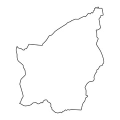 Vector map of San Marino, a country in Southern Europe. Detailed black contour, isolated on white background.