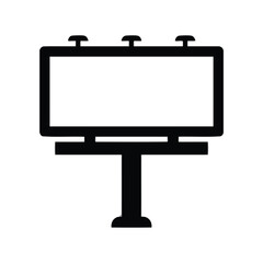 Blank Billboard Vector Icon - Outdoor Advertising & Marketing Display
