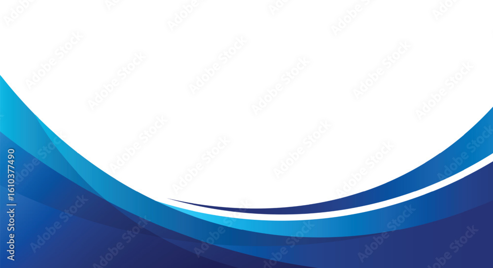 Poster abstract modern blue wave gradient dynamic for business presentation with copy space background
