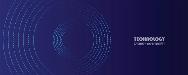 Abstract Technology Background Featuring Blue Circles on Gradient